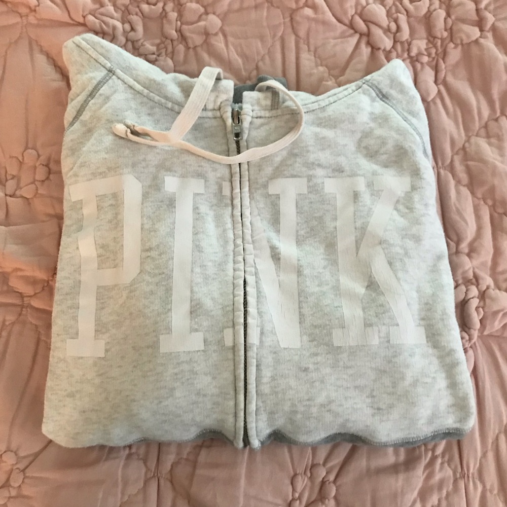 Pink Zip up Two tone Hoodie!